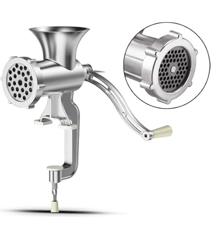 Amazon | CGOLDENWALL 手動式ミンサー腸詰め ひき肉器304#ステンレス製